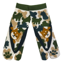 お祭り！和柄足袋ソックス！迷彩柴犬